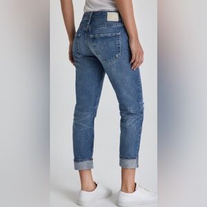 AG Adriano Goldschmied Ex-Boyfriend Slouchy Slim Distressed Jeans, size 28R